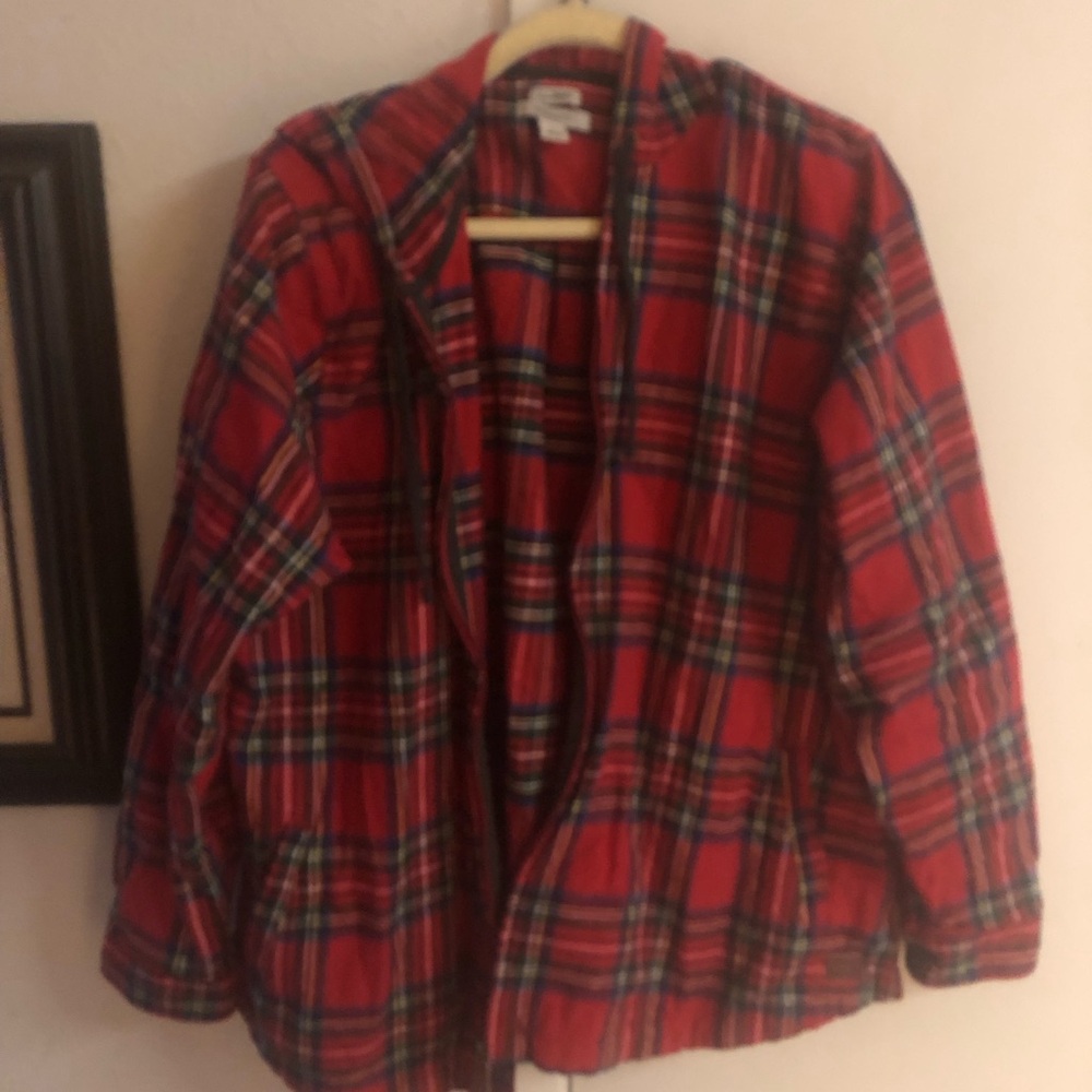 Red Plaid Flannel Jacket- 145A $30 or $25 w/offer